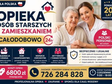 Zdjęcie: Opieka z zamieszkaniem całodobowa dla seniorów - opiekun mieszka z podopiecznym przez całą dobę